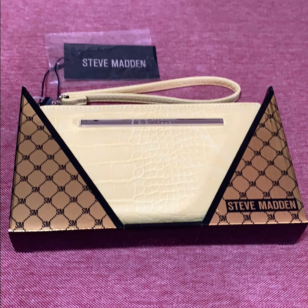 Steve Madden Yellow Croco Zia Wallet